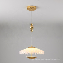Luminaire décoratif à la maison plafonnier suspendu éclairage moderne cuivre acrylique led lustres pendentif lumière